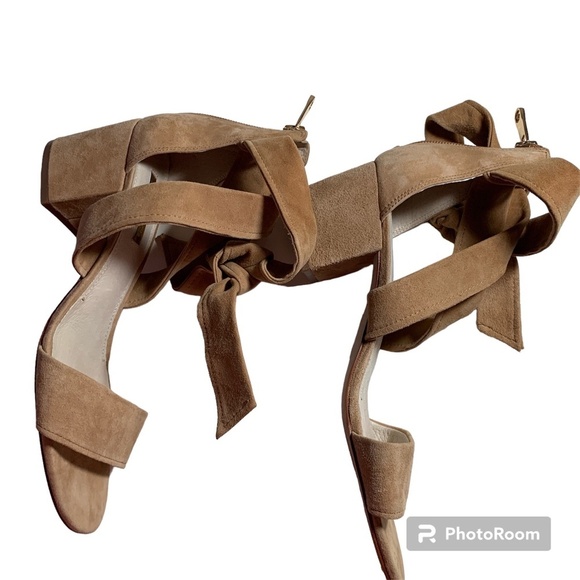 Louise et Cie Women's Shoes 7 M Leather Ankle Strap Blush Pink Open Toe Back Zip - Picture 5 of 12